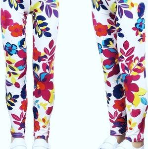 Colorful Flower Pattern Butter Soft Leggings